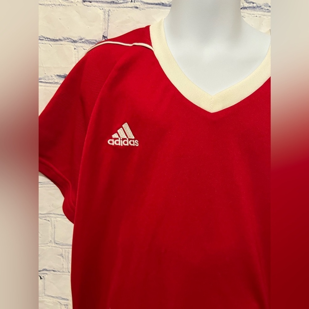 Adidas Kids Red Soccer jersey Climacool Small EUC - Picture 3 of 7